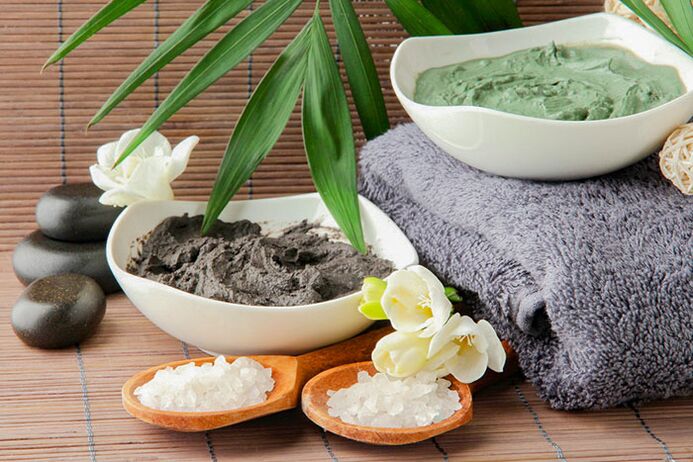 Clay and salt - folk remedy for back pain