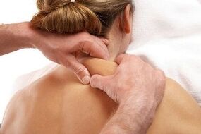 Massage for cervical spine osteochondrosis
